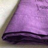 Old linen and cotton sheet iris violet