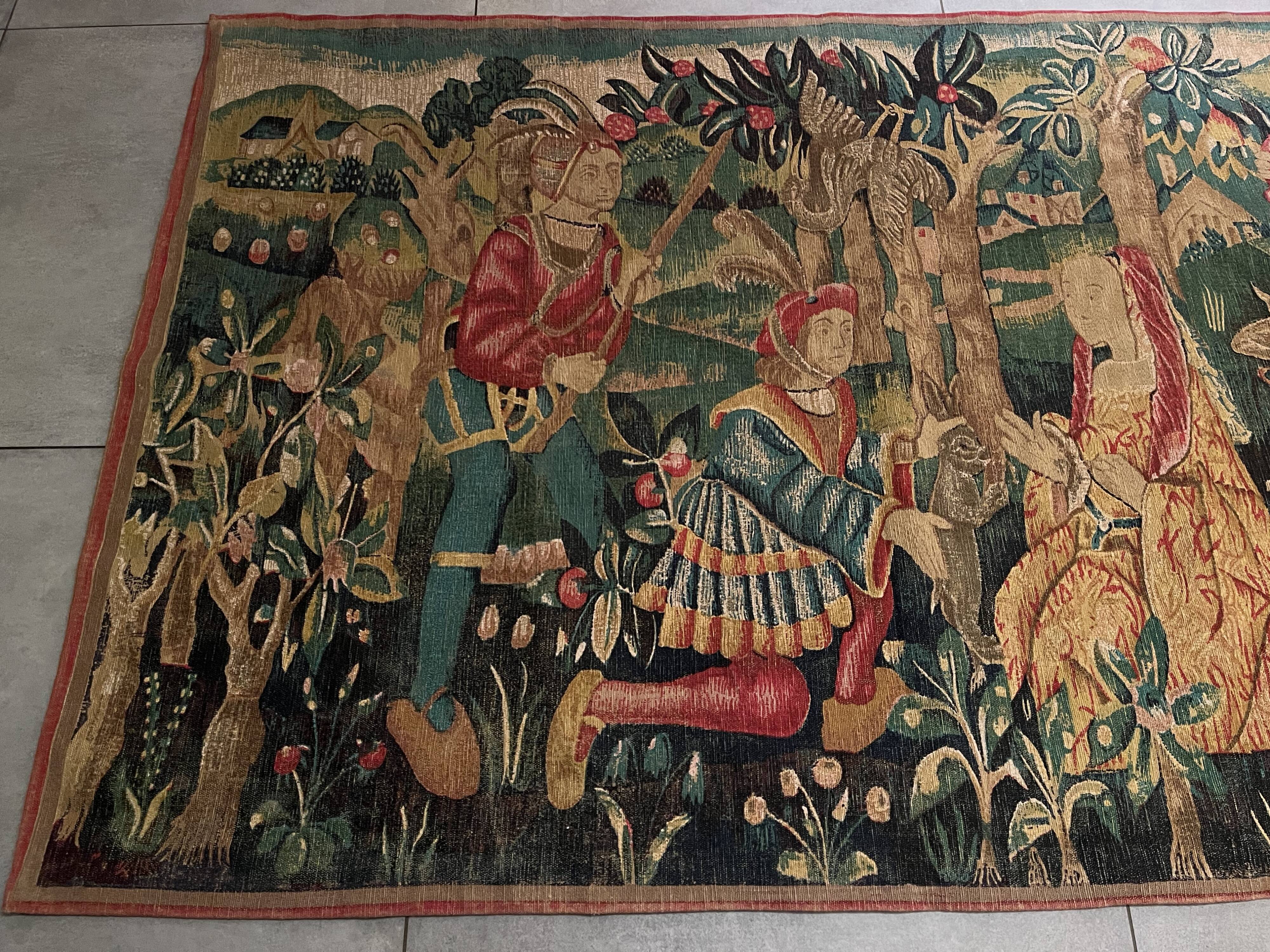 "Falcon Hunting" Wall Hanging Tapestry