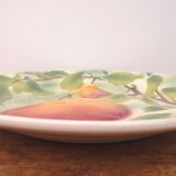 Old dessert plate in barbotine, St Clément factory