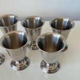Set of 6 vintage Guy Degrenne stainless steel ice cream or sorbet cups