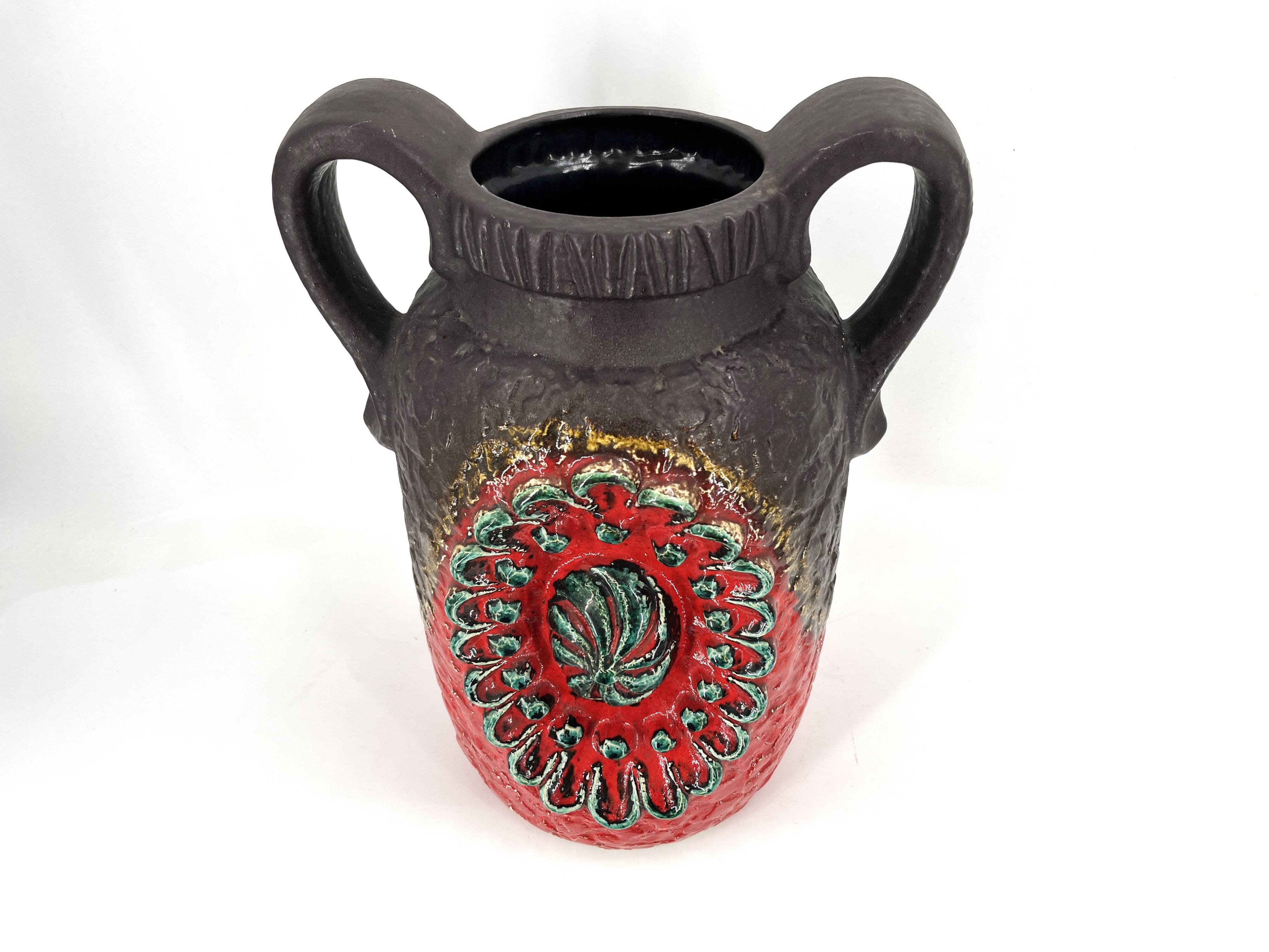 Vase vintage à lave grasse en céramique par Dümler & Breiden, 1960