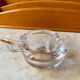 Apple ashtray crystal from Vannes, France, vintage 1970s.