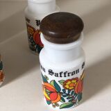 Lot spice jar in vintage opaline
