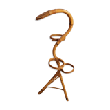 Plant holder bamboo rattan snake vintage