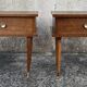 Paire de tables de nuit bois, vintage, années 60