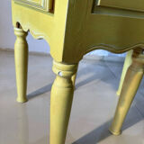 Pair of vintage carved wooden bedside tables.