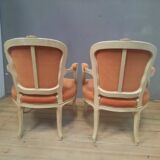 Pair of Louis XV "cabriolet" armchairs