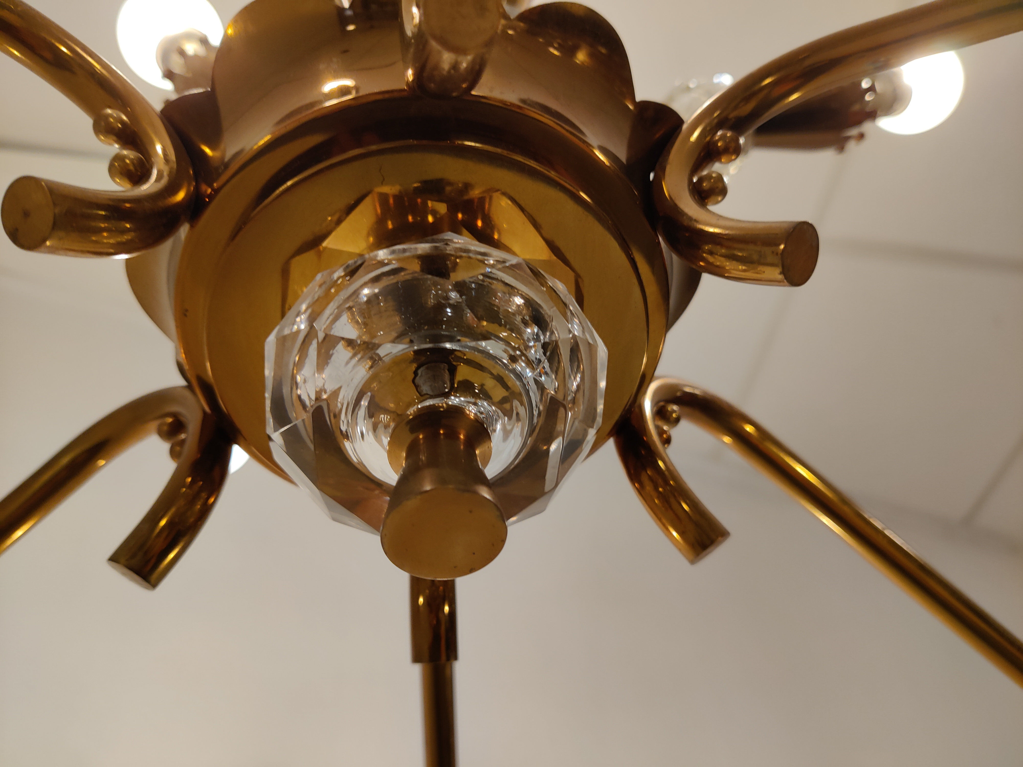 Mid-century copper chandelier, 1950s