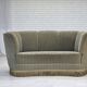 1970s, Danish 2-seater curved sofa, original furniture velour, beech wood.