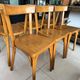 Set of 6 vintage wooden bistro chairs by Baumann