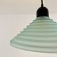 Vintage Aqua Green Honeycomb Glass Ceiling Lamp, 1980s Postmodern lamp