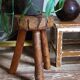Tripod side stool solid wood Art-popular vintage