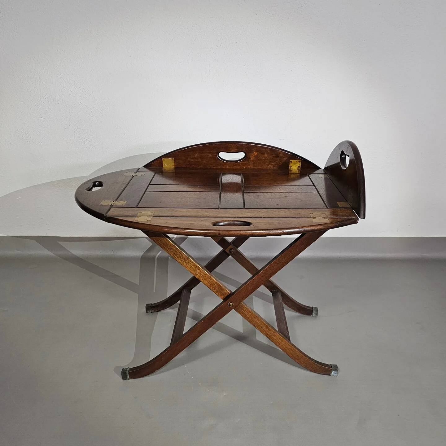 Plateau de service/plateau de majordome/table d'appoint pliable victorienne