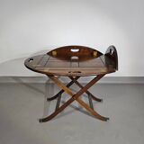 Plateau de service/plateau de majordome/table d'appoint pliable victorienne