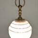 Vintage glass pendant lamp from Clichy