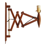 Teak wall lamp Scissor, Danish design, 1970s, manufacture: Lyfa