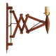 Teak wall lamp Scissor, Danish design, 1970s, manufacture: Lyfa