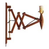 Teak wall lamp Scissor, Danish design, 1970s, manufacture: Lyfa