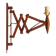 Teak wall lamp Scissor, Danish design, 1970s, manufacture: Lyfa