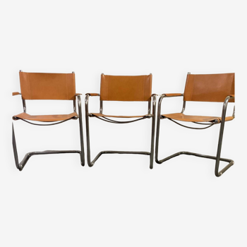 Set of 3 Matteo Grassi MG5 style armchairs