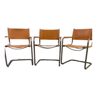 Set of 3 Matteo Grassi MG5 style armchairs