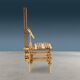 Chaise sculpturale post-moderne en bois, design Anacleto Spazzapan