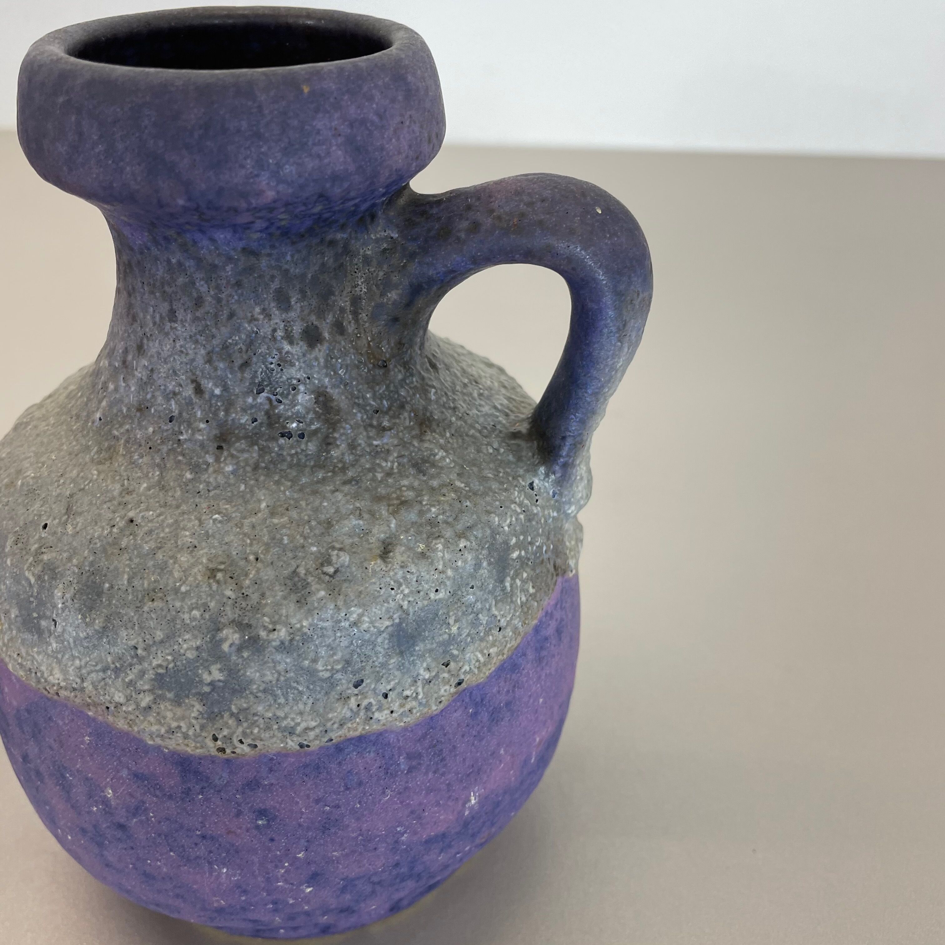 Set of Two Pottery Fat Lava Vases "Purple-Red" by Jopeko, Germany, 1970s