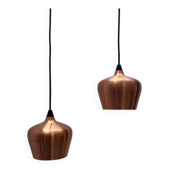 Copper metal pendant lights by Frandsen