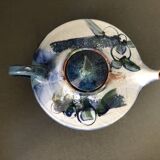 Glazed terracotta teapot