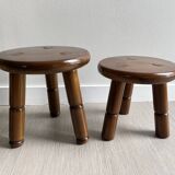 Wooden tripod stools