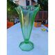 Green glass vase