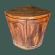 Pair of antique quarter-round corner cabinets in solid wood – Louis XV style