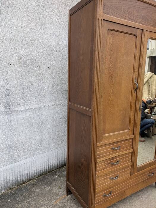 Parisian armoire style oak wardrobe