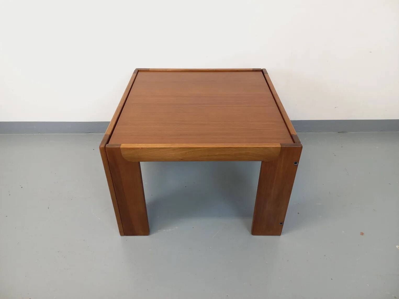 Vintage Italian square coffee table by Afra and Tobia Scarpa for Cassina.