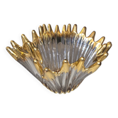 Free-form crystal bowl with fine gold gilding – Vintage 1950s/1960s