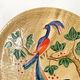 Poët Laval ceramic pie or cake dish with bird decoration