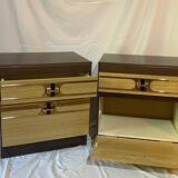 Pair of vintage 70s space age bedside tables