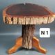 Brutalist teak stool or side table, 13 kg, 2 available D344 /1/