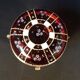 Jewelry box, candy box in gilded and enameled glass