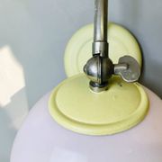 Lampe de table ou applique murale en verre rose des années 60
