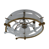 Vintage glass and brass ceiling light