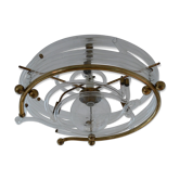 Vintage glass and brass ceiling light