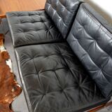 Suite of 4 low chairs or sofa 1950 vintage