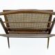 Mid-Century Modern Italian Wicker and Brass Magazine Rack, 1950