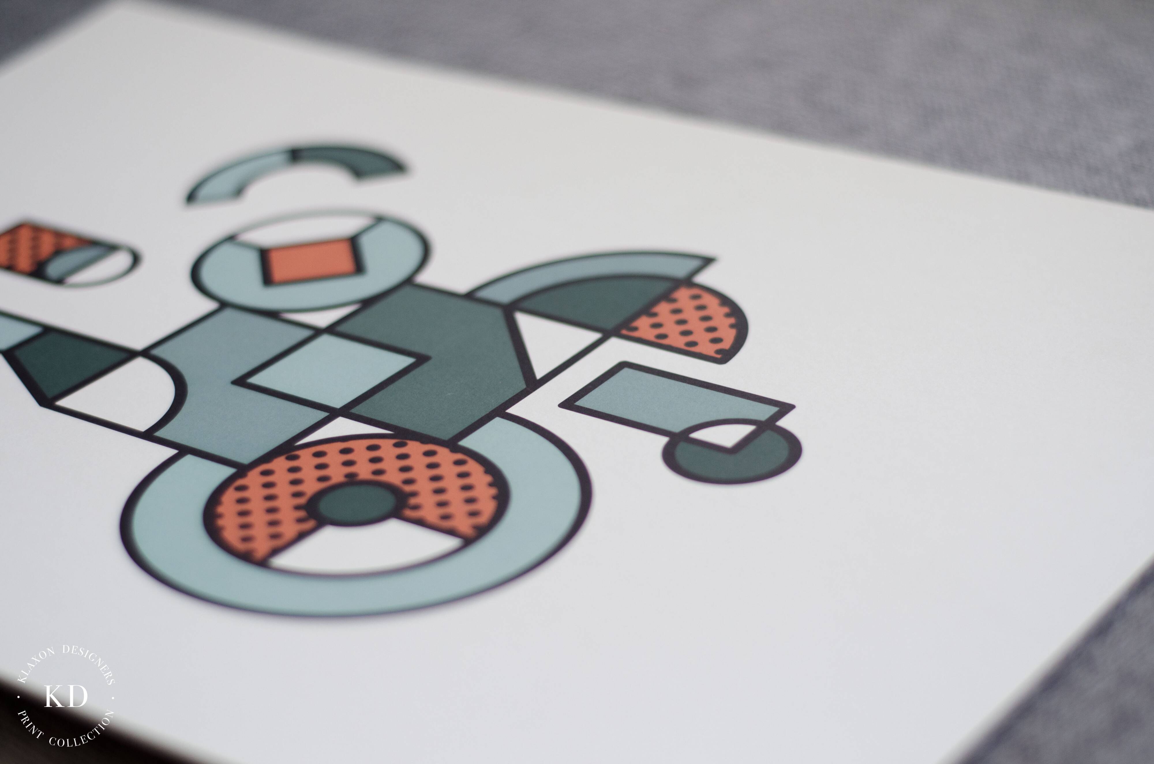 Illustration - Abstract geometric graphic colorful A3 poster numbered #001