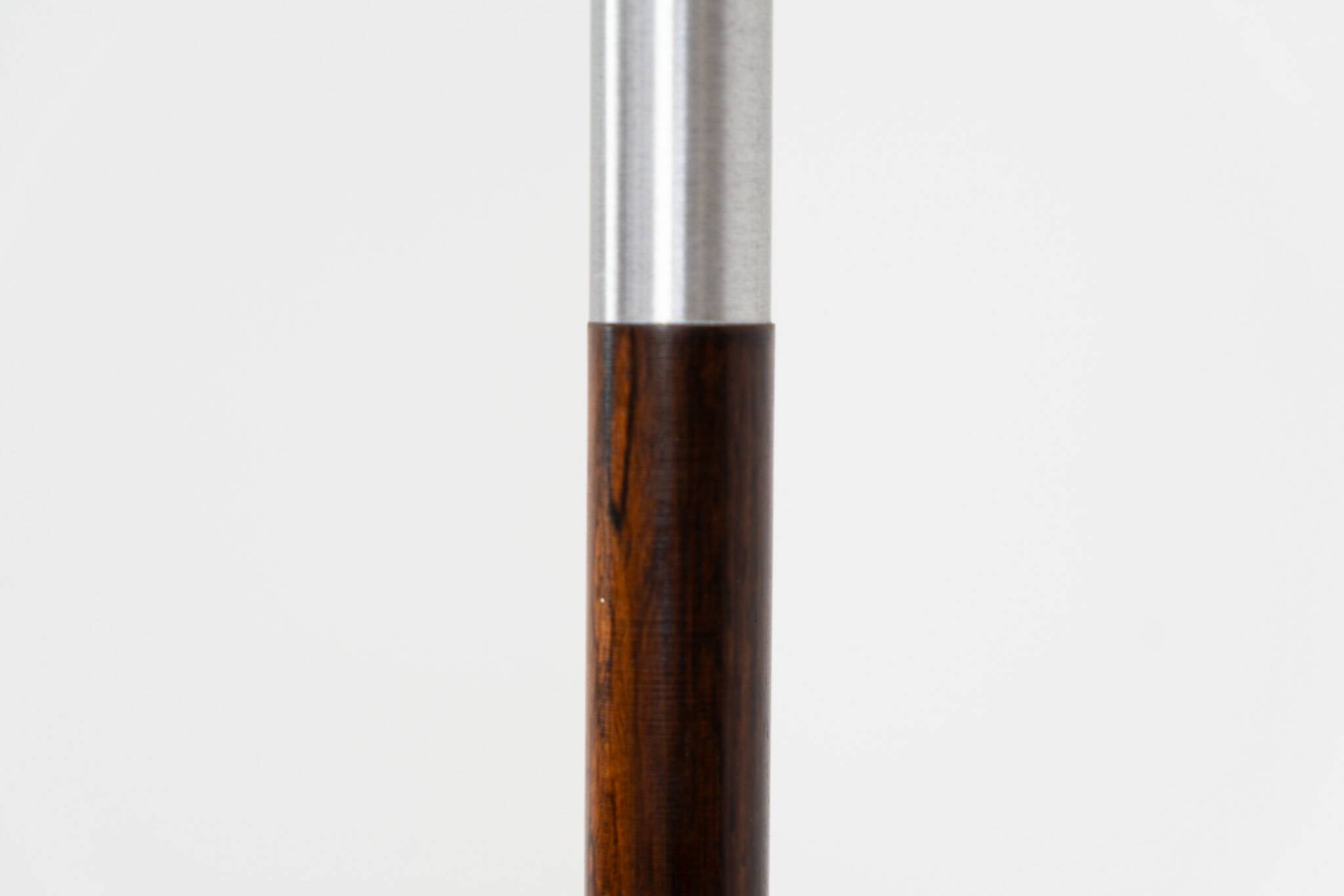 Rosewood & aluminium floor lamp