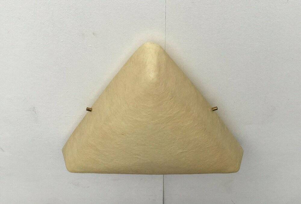 Mid-Century Minimalist Triangular Ceiling Lamp in Fibreglass, 1960s