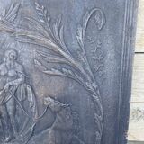 Old fireplace plate poseidon