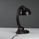 Art Deco desk lamp in brown Bakelite, model 11126, attributed to EKCO.