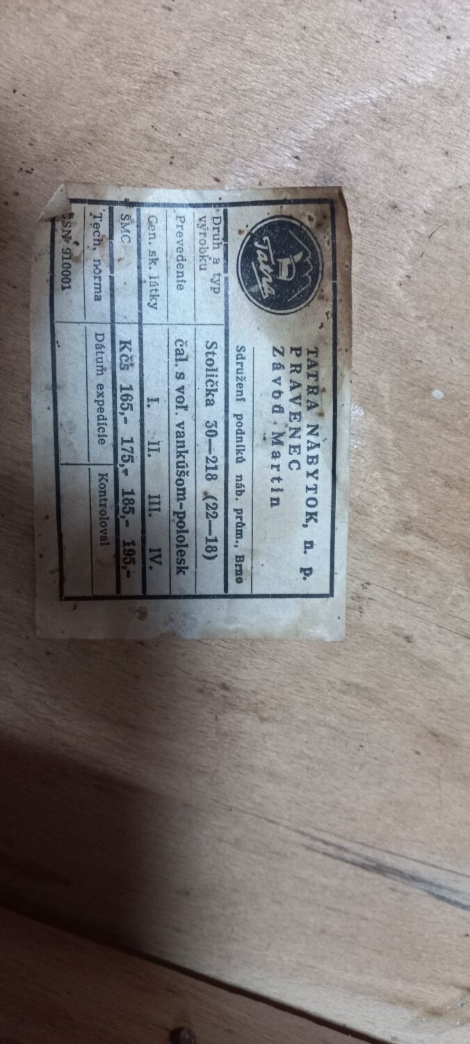 Set of five chairs, design. A. Suman, Tatra Nabytok, Czechoslovakia, 60s